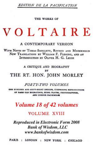 (image for) The Works of Voltaire, Vol. 18 of 42 vols + INDEX volume 43